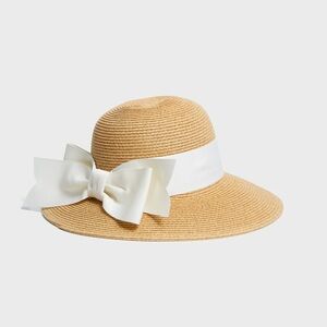 NWOT Tuckernuck Exclusive Cream Packable Wide Bow Sunhat